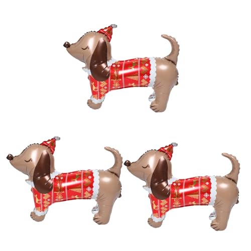 AKOOSY 3 Stück Weihnachtsballons aus Aluminiumfolie Langlebige Wiederverwendbare Hund Luftballons mit Glänzendem Finish Sausage Dog Design für Festliche Tier Geburtstagsdekoration AKOOSY 3 Stück Weihnachtsballons aus Aluminiumfolie Langlebige Wiederverwendbare Hund Luftballons mit Glänzendem Finish Sausage Dog Design für Festliche Tier Geburtstagsdekoration von AKOOSY