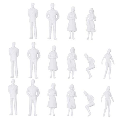 AKOOSY 30Stücke Miniaturfiguren Sandtischmodell Menschen Lebensechte Weiße Modellfiguren für Architektur Layouts und Spielzeughaus Szenen Höhe AKOOSY 30Stücke Miniaturfiguren Sandtischmodell Menschen Lebensechte Weiße Modellfiguren für Architektur Layouts und Spielzeughaus Szenen Höhe von AKOOSY