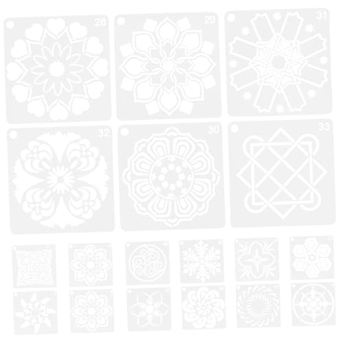 AKOOSY 36 Stück Teiliges Mandala Schablonen aus Robustem Pet Wiederverwendbar Glatt und Flexibel Vielseitig Einsetzbar für Wand Boden Stoff und DIY Malerei Einfache Reinigung und AKOOSY 36 Stück Teiliges Mandala Schablonen aus Robustem Pet Wiederverwendbar Glatt und Flexibel Vielseitig Einsetzbar für Wand Boden Stoff und DIY Malerei Einfache Reinigung und von AKOOSY