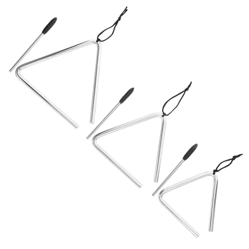 AKOOSY 3Sätze Musikalisches Dreiecksinstrument für Teilig aus Robustem Leicht und Tragbar Klarer für Musikalische Früherziehung und Geburtstagsgeschenke von AKOOSY