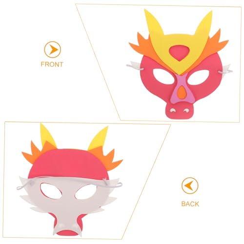 AKOOSY 4 Stck Teiliges Drachen Masken für Cosplay Party Verkleidung Bunte Tiermasken mit Bequemer für Bühnenauftritte Karneval und Themenpartys AKOOSY 4 Stck Teiliges Drachen Masken für Cosplay Party Verkleidung Bunte Tiermasken mit Bequemer für Bühnenauftritte Karneval und Themenpartys von AKOOSY