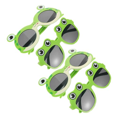 AKOOSY 4 Stück Frosch Party Sonnenbrillen aus Robustem Leichte Lustige Karnevalsbrille für Erwachsene Foto Requisit für Geburtstagsfeiern Sommer Luau und Strandpartys von AKOOSY