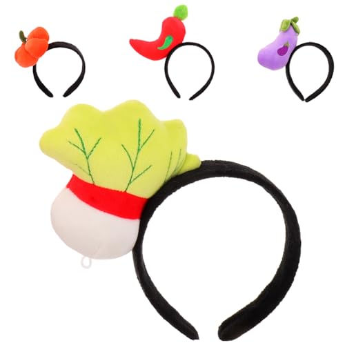 AKOOSY 4 Stück Teiliges Haarband Gemüseform Weiches Plüsch Stirnband Niedlicher Haarschmuck für Mädchen für Party Karneval Halloween und Cosplay AKOOSY 4 Stück Teiliges Haarband Gemüseform Weiches Plüsch Stirnband Niedlicher Haarschmuck für Mädchen für Party Karneval Halloween und Cosplay von AKOOSY