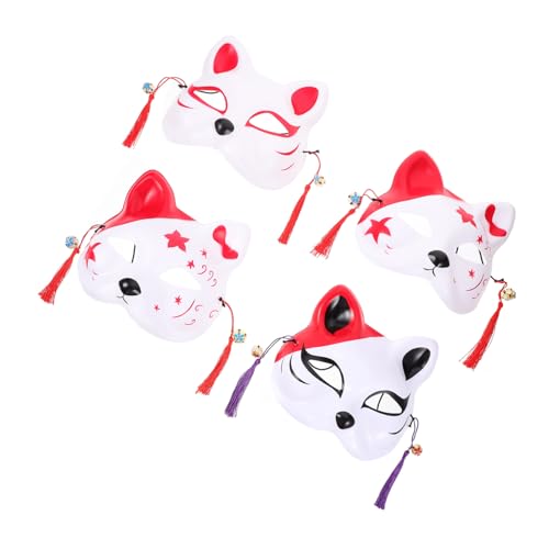 AKOOSY 4 Stück Teiliges Halbgesichtige Fuchs Masken aus Langlebigem Material Atmungsaktiv mit Augensicht Geeignet für Halloween Cosplay und Maskenbälle Komfortabel für Erwachsene AKOOSY 4 Stück Teiliges Halbgesichtige Fuchs Masken aus Langlebigem Material Atmungsaktiv mit Augensicht Geeignet für Halloween Cosplay und Maskenbälle Komfortabel für Erwachsene von AKOOSY