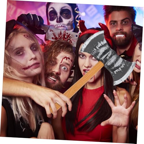 AKOOSY 4 Stück Teiliges Zwergen Kostüm Requisiten Set mit Leichter Kindersicherer Spitzhacke Doppelaxt und für Bühnenauftritte Halloween und Karnevalsspielzeug von AKOOSY