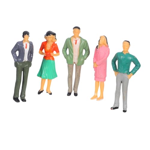 AKOOSY 5 Stück Miniaturfiguren Menschen Miniaturen Personenmodell Miniatur Menschenmengenfiguren Modelleisenbahnfiguren Kleine Menschenfiguren Miniaturszenenmenschen Winzige von AKOOSY