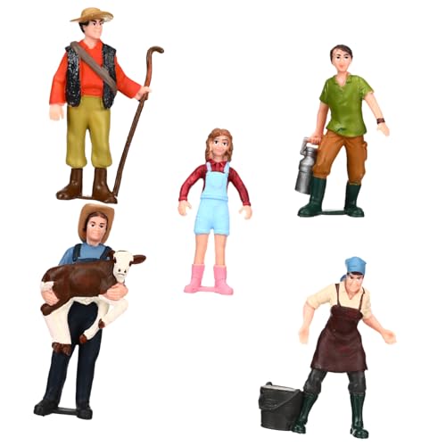 AKOOSY 5Stücke Figuren Personen Modellbau Realistische Architektur für Layout und Landschaftsdesign Langlebig und Detailreich für Miniaturwelten von AKOOSY