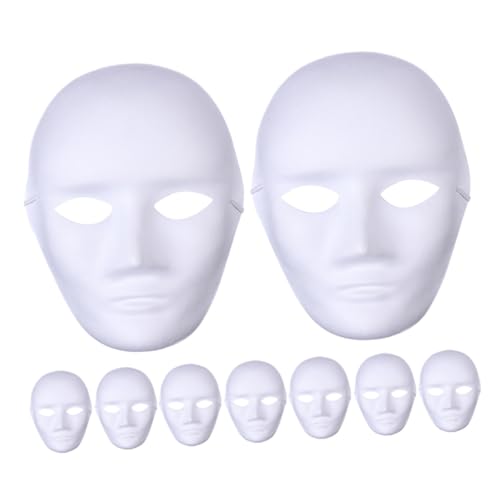 AKOOSY 9 Stück Teiliges Weiße DIY Papiermasken Bemalen Umweltfreundlich Blanko Bastelmasken für Männer für Halloween Fasching Cosplay und Karneval Kreative Masken Selbstgestalten AKOOSY 9 Stück Teiliges Weiße DIY Papiermasken Bemalen Umweltfreundlich Blanko Bastelmasken für Männer für Halloween Fasching Cosplay und Karneval Kreative Masken Selbstgestalten von AKOOSY