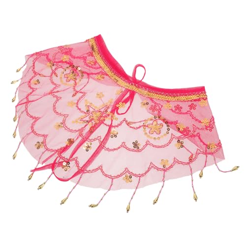 AKOOSY Arabischer Bauchtanz Gesichtsschleier mit Pailletten und Perlen Transparente Netz-maske mit Quasten Ägyptisches Tribal Tanzkostüm für Tanzshow Party und Halloween Cosplay von AKOOSY