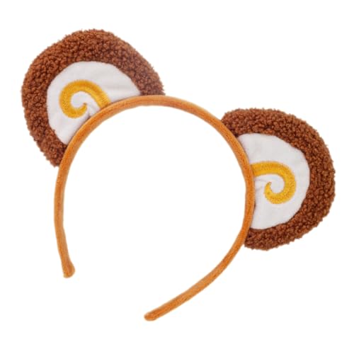 AKOOSY Cosplay Affenohren Stirnband aus Teddyplüsch Niedliches Haaraccessoire Bequemes Leichtes Party Kostümzubehör für Mädchen von AKOOSY