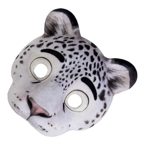 AKOOSY EVA Tiermaske Leopard mit Elastischem Band Leichte und Atmungsaktive Halbgesichtsmaske für Karneval und Outdoor Events Vielseitig und zu Tragen von AKOOSY