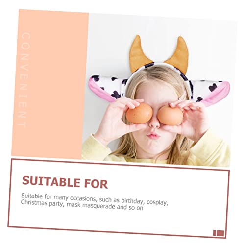 AKOOSY Erwachsene Kuh Animal Ear Headband mit Handschuhen Schleife und für Halloween Cosplay Party Kostüm Zubehör von AKOOSY