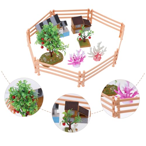 AKOOSY Farm Modellset PVC Leicht Langlebig Detailreiche Miniatur Bauernhof Szene mit Häusern Obstbäumen Farbigen Wasserpflanzen und Hellen Zäunen Dekorativ und Spielerisch für AKOOSY Farm Modellset PVC Leicht Langlebig Detailreiche Miniatur Bauernhof Szene mit Häusern Obstbäumen Farbigen Wasserpflanzen und Hellen Zäunen Dekorativ und Spielerisch für von AKOOSY