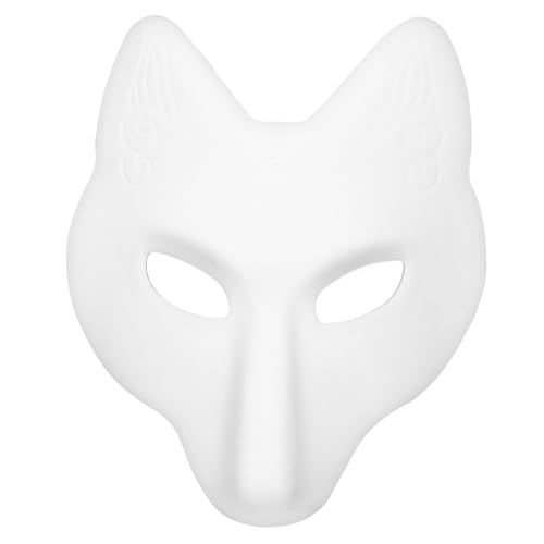 AKOOSY Fuchsmaske zum Selbstgestalten Elastisches Band Leichte Handbemalte für Halloween Karneval Cosplay Maskerade Kreative DIY Kostüm Requisite AKOOSY Fuchsmaske zum Selbstgestalten Elastisches Band Leichte Handbemalte für Halloween Karneval Cosplay Maskerade Kreative DIY Kostüm Requisite von AKOOSY