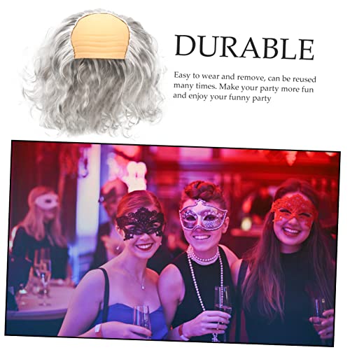 AKOOSY Funny Glatze Perücke mit Locken Leicht und Wiederverwendbar für Party Cosplay Kostüm Unisex Natürliche Geeignet für Halloween und Karneval von AKOOSY