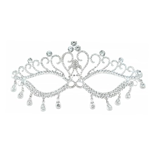 AKOOSY Glänzende Maske Silber Maskerade Party Gesichtsmaske Damen Halloween Karneval Kostüm AKOOSY Glänzende Maske Silber Maskerade Party Gesichtsmaske Damen Halloween Karneval Kostüm von AKOOSY