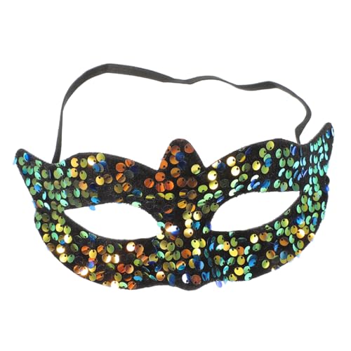 AKOOSY Goldene Masquerade Maske mit Glänzenden Pailletten Leichte Venezianische Party und Karnevalsmaske für Frauen Geeignet für Halloween Cosplay und Festliche Kostümpartys von AKOOSY