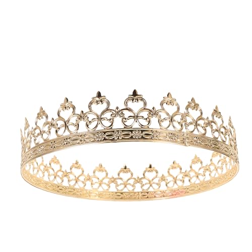 AKOOSY Goldene Mittelalterliche Königskrone aus Robustem Europäisches Vintage Design Leichte Herren Tiara für Cosplay Karneval Halloween und Festliche Bühnenauftritte AKOOSY Goldene Mittelalterliche Königskrone aus Robustem Europäisches Vintage Design Leichte Herren Tiara für Cosplay Karneval Halloween und Festliche Bühnenauftritte von AKOOSY