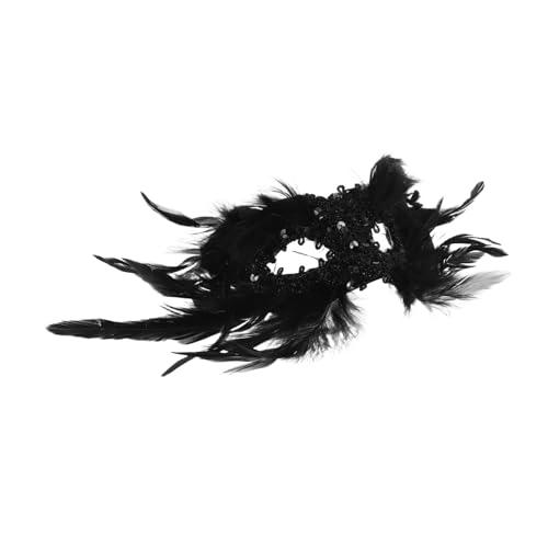 AKOOSY Gothic Feder Maske Damen Halbes Gesicht mit Pailletten und Edler Federverzierung Leichte Karnevalsmaske für Halloween Tanz und Kostümfeste Komfortabel und Dekorativ AKOOSY Gothic Feder Maske Damen Halbes Gesicht mit Pailletten und Edler Federverzierung Leichte Karnevalsmaske für Halloween Tanz und Kostümfeste Komfortabel und Dekorativ von AKOOSY