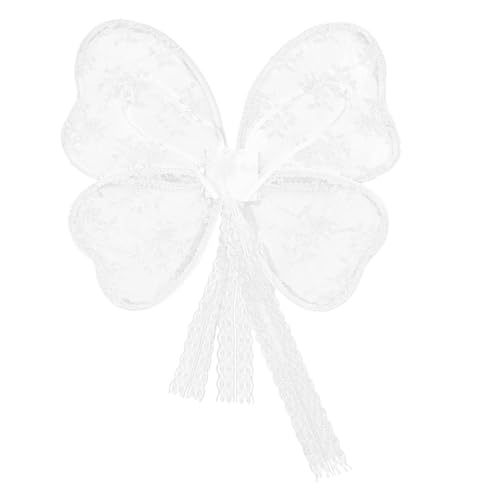 AKOOSY Große Weiße Schmetterlingsflügel Leichtes Kostümzubehör mit Trägern für Damen und Mädchen Karneval Party Bühnenauftritt Cosplay Dekorative Flügel von AKOOSY