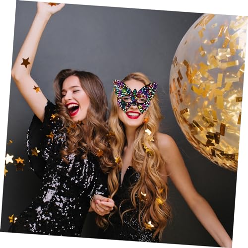 AKOOSY Halbgesichts Maske Schmetterling mit Pailletten Leichte Venezianische Maskerade Maske für Damen Elastisch Verstellbar für Halloween Karneval Kostümparty und Bühnenauftritte AKOOSY Halbgesichts Maske Schmetterling mit Pailletten Leichte Venezianische Maskerade Maske für Damen Elastisch Verstellbar für Halloween Karneval Kostümparty und Bühnenauftritte von AKOOSY
