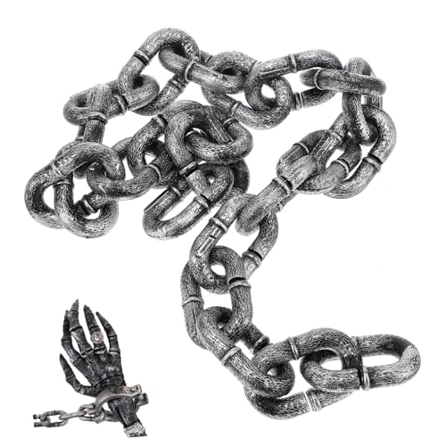 AKOOSY Halloween Deko Kunststoffkette Realistische Kette Leichtes Rostfreies Material für Party und Bühnenrequisiten Vielseitig für Kostümzubehör und Festdekoration AKOOSY Halloween Deko Kunststoffkette Realistische Kette Leichtes Rostfreies Material für Party und Bühnenrequisiten Vielseitig für Kostümzubehör und Festdekoration von AKOOSY