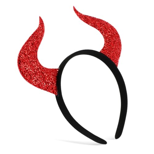 AKOOSY Halloween Teufelshörner Haarreif aus Weichem Stoff Verstellbarer Kopfschmuck für Erwachsene Auffälliges Dämonen Horn Cosplay Zubehör für Halloween Partys und Kostümierungen AKOOSY Halloween Teufelshörner Haarreif aus Weichem Stoff Verstellbarer Kopfschmuck für Erwachsene Auffälliges Dämonen Horn Cosplay Zubehör für Halloween Partys und Kostümierungen von AKOOSY