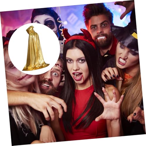 AKOOSY Halloween Umhang mit Kapuze XL Goldfarbener Kapuzenumhang für Erwachsene Stilvoller Komfortabler Stoff Unisex Kostüm für Halloween Party Karneval und Cosplay AKOOSY Halloween Umhang mit Kapuze XL Goldfarbener Kapuzenumhang für Erwachsene Stilvoller Komfortabler Stoff Unisex Kostüm für Halloween Party Karneval und Cosplay von AKOOSY