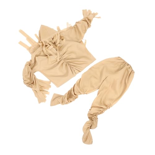 AKOOSY Halloweenkostüm Erwachsene Mumienkostüm für Männer Beige Oberteil und Hose Einheitsgröße Gruseliges Charakterkostüm für Halloween Party AKOOSY Halloweenkostüm Erwachsene Mumienkostüm für Männer Beige Oberteil und Hose Einheitsgröße Gruseliges Charakterkostüm für Halloween Party von AKOOSY