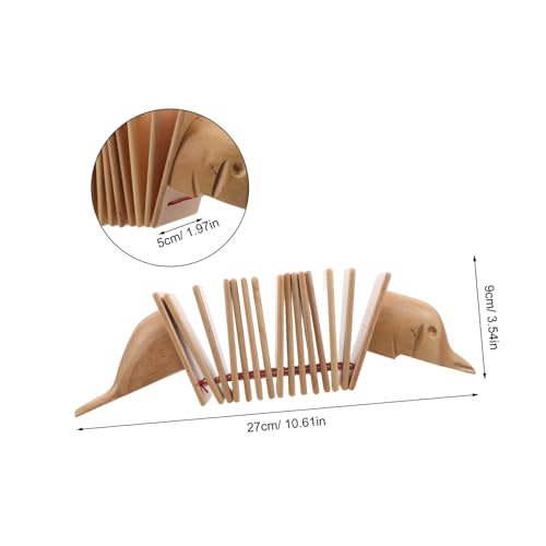AKOOSY Holz-Delfin-Klapper Handspiel-Percussion-Instrument Für Frühförderung Rhythmusentwicklung Pädagogisches Orff-Musikinstrument Aus Holz Für Vorschulkinder Familienaktivitäten von AKOOSY