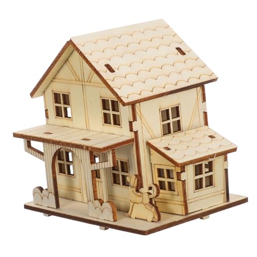 AKOOSY Holz Puppenhaus Bausatz mit LED Beleuchtung DIY Holzhaus Modell aus Naturholz Stabiles Gartenhaus Bastelset für Erwachsene Inklusive Kleber und Anleitung AKOOSY Holz Puppenhaus Bausatz mit LED Beleuchtung DIY Holzhaus Modell aus Naturholz Stabiles Gartenhaus Bastelset für Erwachsene Inklusive Kleber und Anleitung von AKOOSY