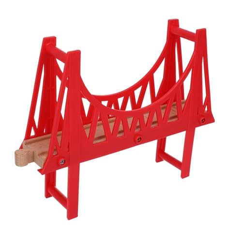 AKOOSY Holz Zugbrücke Zubehör Doppelstöckige Hängebrücke Rotes Modell Kompatibel mit Holzschienen Für Fantasievolles Bauspielzeug Für Zuhause und Schule AKOOSY Holz Zugbrücke Zubehör Doppelstöckige Hängebrücke Rotes Modell Kompatibel mit Holzschienen Für Fantasievolles Bauspielzeug Für Zuhause und Schule von AKOOSY