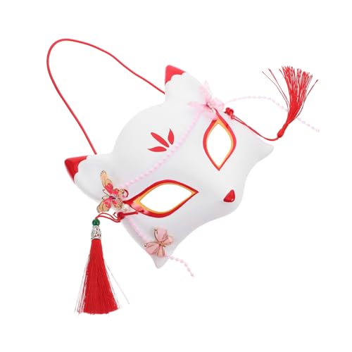 AKOOSY Japanische Fuchs Halbmaske aus Hochwertigem Feine Verarbeitung Einzigartige Halloween Maske für Cosplay Rollenspiel und Party Sichere und Praktische Tiermaske AKOOSY Japanische Fuchs Halbmaske aus Hochwertigem Feine Verarbeitung Einzigartige Halloween Maske für Cosplay Rollenspiel und Party Sichere und Praktische Tiermaske von AKOOSY