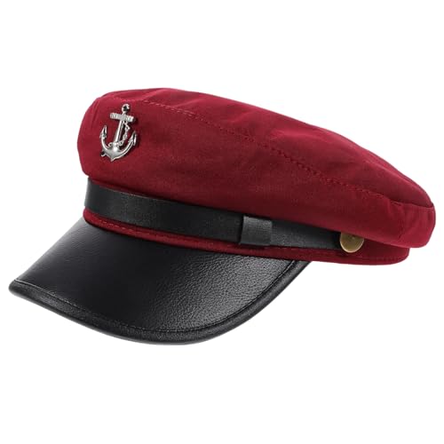AKOOSY Kapitänsmütze Look Leichte Verstellbare Seemannsmütze für Party Cosplay Bühnenauftritt Unisex Boot Yacht Hut Mütze Zubehör Erwachsene AKOOSY Kapitänsmütze Look Leichte Verstellbare Seemannsmütze für Party Cosplay Bühnenauftritt Unisex Boot Yacht Hut Mütze Zubehör Erwachsene von AKOOSY