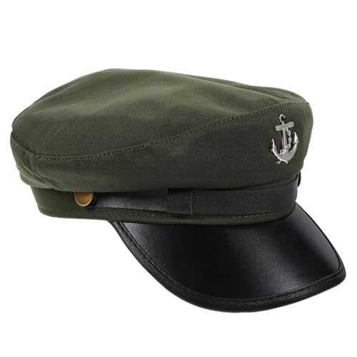 AKOOSY Klassische Matrosen Kapitänsmütze Militärgrün Verstellbar Robuste Cosplay Party Hut für Damen und Herren als Bootsmütze und Kostümzubehör für Karneval und Mottopartys AKOOSY Klassische Matrosen Kapitänsmütze Militärgrün Verstellbar Robuste Cosplay Party Hut für Damen und Herren als Bootsmütze und Kostümzubehör für Karneval und Mottopartys von AKOOSY