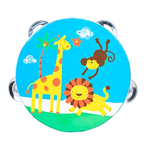 AKOOSY Klatsch Tamburin Musikinstrumente Musikspielzeug Hüfttrommel Musikspielzeug Buntes Trommelspielzeug Frühes Pädagogisches Trommelspielzeug Kindertrommel Polyester von AKOOSY