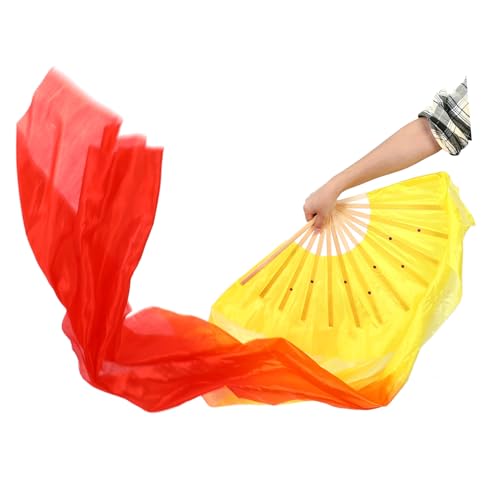 AKOOSY Langer Chinesischer Tanzfächer Seidigem mit Farbverlauf Leichter Bambusrahmen Robust und Flexibel für Bauchtanz Yangko und Showauftritte Damen Fan für Bühne und Performance AKOOSY Langer Chinesischer Tanzfächer Seidigem mit Farbverlauf Leichter Bambusrahmen Robust und Flexibel für Bauchtanz Yangko und Showauftritte Damen Fan für Bühne und Performance von AKOOSY