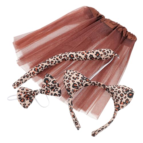 AKOOSY Leoparden Kostüm mit Tüllrock Schleife Fliege und Weiches Langlebiges Cosplay Zubehör für Mädchen Karneval Fasching Kostüm Party AKOOSY Leoparden Kostüm mit Tüllrock Schleife Fliege und Weiches Langlebiges Cosplay Zubehör für Mädchen Karneval Fasching Kostüm Party von AKOOSY