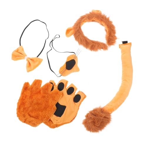 AKOOSY Lion Kostüm mit Realistischen Handschuhen und Nasenapplikation Leichtes Vielseitiges Cosplay Zubehör für Zoo-partys Halloween Tierkostüm-fans AKOOSY Lion Kostüm mit Realistischen Handschuhen und Nasenapplikation Leichtes Vielseitiges Cosplay Zubehör für Zoo-partys Halloween Tierkostüm-fans von AKOOSY