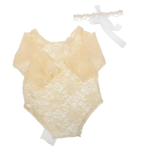AKOOSY Mädchen Fotografie Outfit Neugeborenen Spitzenstrampler mit Perlen Schleife und Weizen Stirnband Stilvolles Fotoshooting Kostüm für und Feiertage AKOOSY Mädchen Fotografie Outfit Neugeborenen Spitzenstrampler mit Perlen Schleife und Weizen Stirnband Stilvolles Fotoshooting Kostüm für und Feiertage von AKOOSY