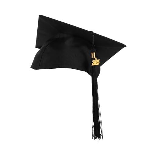 AKOOSY Mattschwarzer Abschluss Hut mit Quaste Verstellbarem Bachelor Doktorhut für Schulabschlussfeier Atmungsaktives Bequemes Material Stilvolles Accessoire für High School und AKOOSY Mattschwarzer Abschluss Hut mit Quaste Verstellbarem Bachelor Doktorhut für Schulabschlussfeier Atmungsaktives Bequemes Material Stilvolles Accessoire für High School und von AKOOSY