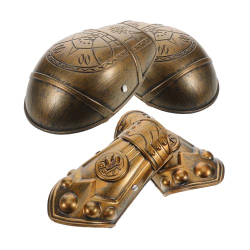AKOOSY Mittelalterliches Ritter Set Für Retro Armschutz Cosplay Zubehör Für LARP Halloween Partys Antikbraune Schulter Armschützer AKOOSY Mittelalterliches Ritter Set Für Retro Armschutz Cosplay Zubehör Für LARP Halloween Partys Antikbraune Schulter Armschützer von AKOOSY