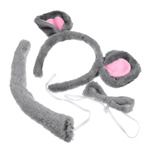 AKOOSY Mouse Cosplay Set Teiliges Tierkostüm mit Haarreif Schleife und Leichte Bequeme Verkleidung für Halloween Karneval Party und Geburtstagsfeiern von AKOOSY