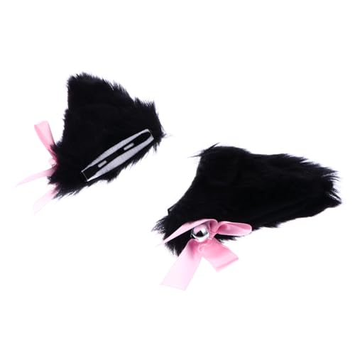 AKOOSY Niedliche Katzenohren Haarklammer Party Haarclip Schwarze Cosplay Haarschmuck für Damen Halloween Karneval AKOOSY Niedliche Katzenohren Haarklammer Party Haarclip Schwarze Cosplay Haarschmuck für Damen Halloween Karneval von AKOOSY