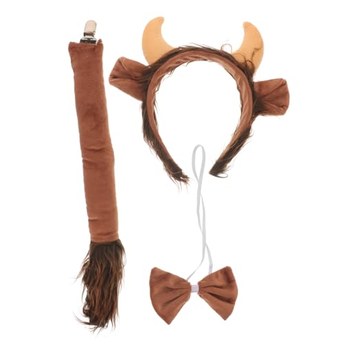 AKOOSY Niedliches Kuh Ohr Stirnband mit Schleife und Weiches Plüsch Tierkostüm Zubehör für Party Karneval und Cosplay Vielseitiges Hörner Headband für Mädchen Jungen AKOOSY Niedliches Kuh Ohr Stirnband mit Schleife und Weiches Plüsch Tierkostüm Zubehör für Party Karneval und Cosplay Vielseitiges Hörner Headband für Mädchen Jungen von AKOOSY