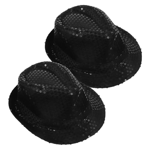 AKOOSY Pailletten Jazz Hüte Schwarz Kostüm Accessoires für Erwachsene Unisex Glitzer Hut für Fasching Halloween Steampunk und Bühnenauftritte AKOOSY Pailletten Jazz Hüte Schwarz Kostüm Accessoires für Erwachsene Unisex Glitzer Hut für Fasching Halloween Steampunk und Bühnenauftritte von AKOOSY