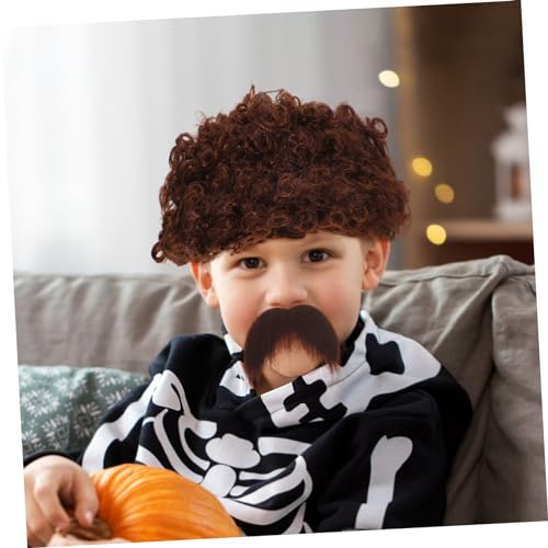 AKOOSY Piraten Afro Perücke und Set Braune Masquerade Kostüm Deko Leichte Wiederverwendbare Verkleidung für Party und Bühnenauftritte Einheitsgröße von AKOOSY
