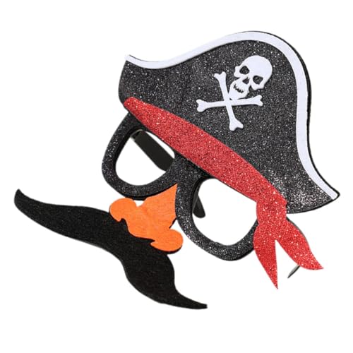 AKOOSY Piraten Sonnenbrillenmaske mit Schnurrbart Dekorative Halbmaske für Halloween Karneval Cosplay Witzige Festivalmaske Wiederverwendbar Langlebig AKOOSY Piraten Sonnenbrillenmaske mit Schnurrbart Dekorative Halbmaske für Halloween Karneval Cosplay Witzige Festivalmaske Wiederverwendbar Langlebig von AKOOSY