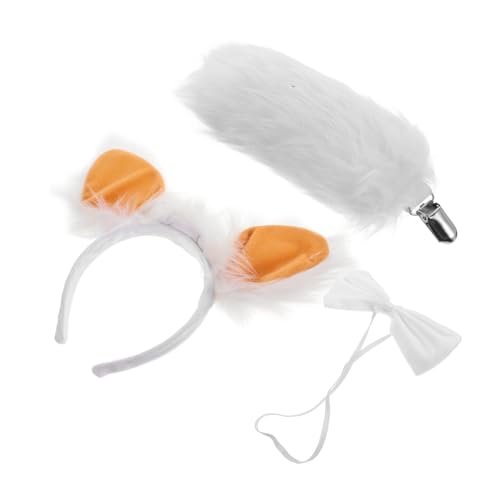 AKOOSY Plüsch Schaf Ohr Stirnband mit und Fliege Weiches Cartoon Tier Haarband für Kostüm Party Cosplay Zubehör für Halloween und Tier themenfeste von AKOOSY