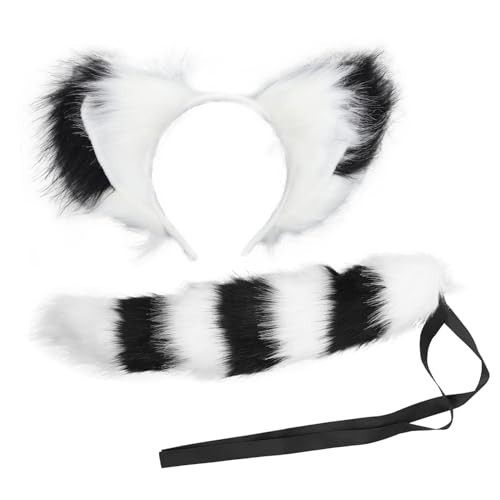 AKOOSY Plüschiges Foxes Ohr Headband und Weiches Cosplay Party Zubehör Verstellbares Fuchsohren Kostüm für Niedliches Tier Accessoire für Fasching und Maskerade von AKOOSY